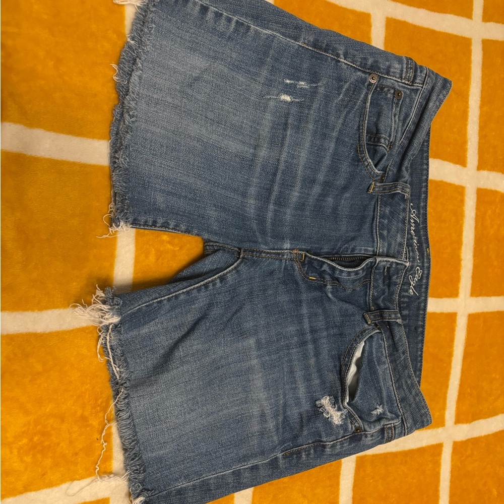 American Eagle Outfitters Distressed Blue Jean Shorts